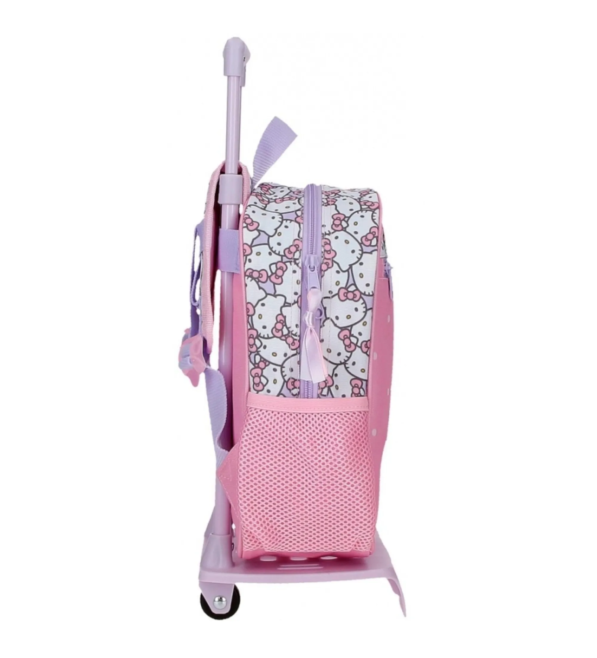 Mochila preescolar Hello Kitty My favourite bow  28 cm con carro rosa