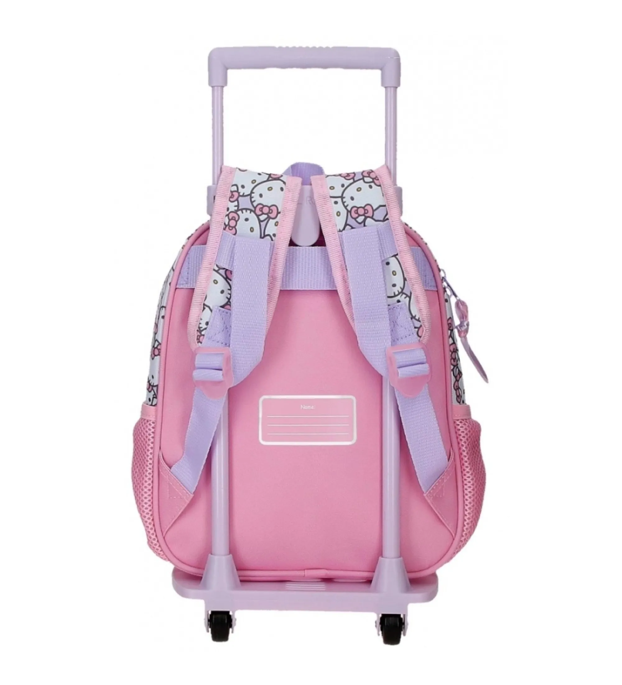 Mochila preescolar Hello Kitty My favourite bow  28 cm con carro rosa