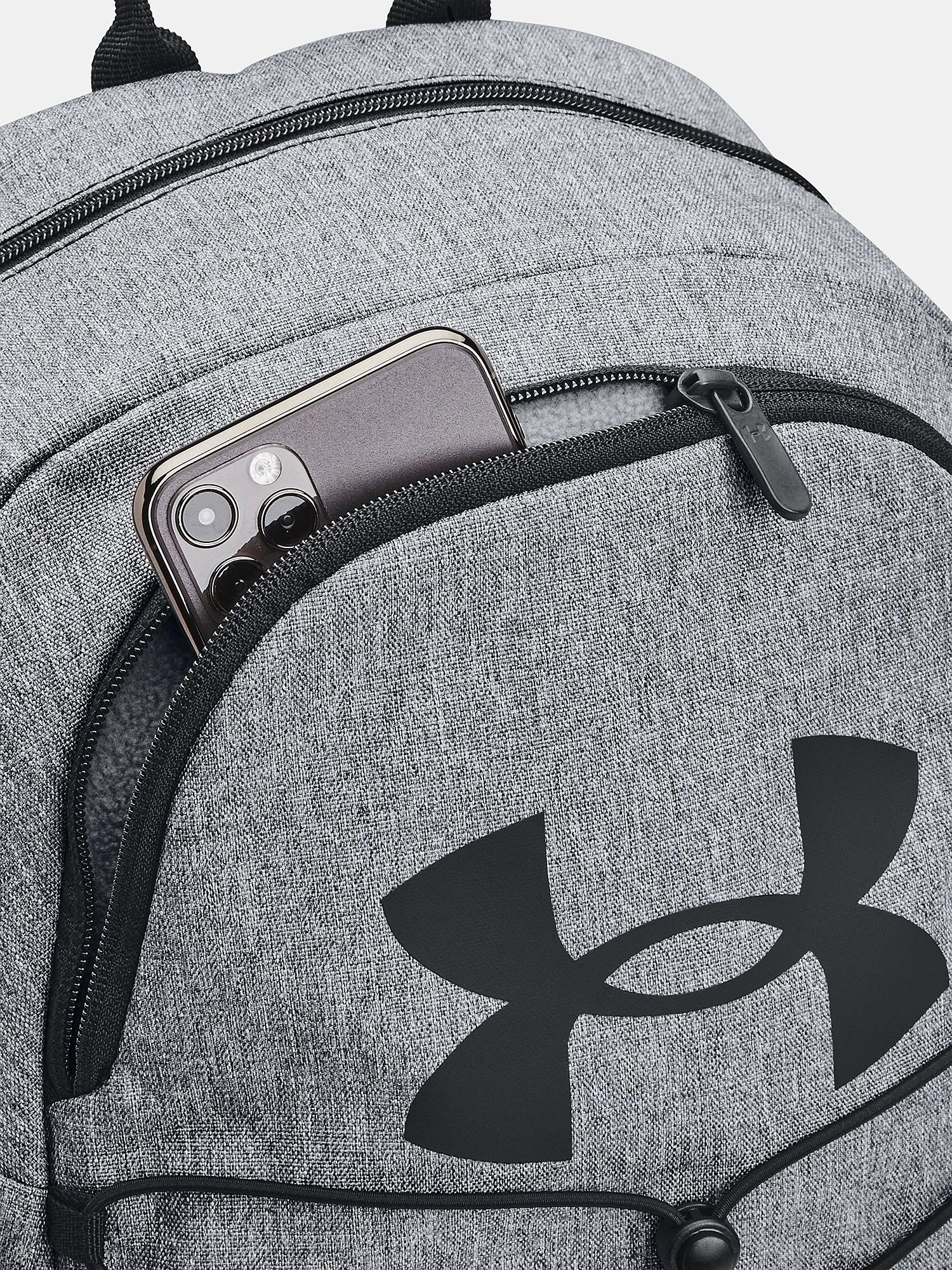 MOCHILA UNDER ARMOUR HUSTLE SPORT  PITCH GRAY MEDIUM HEATHER/BLACK