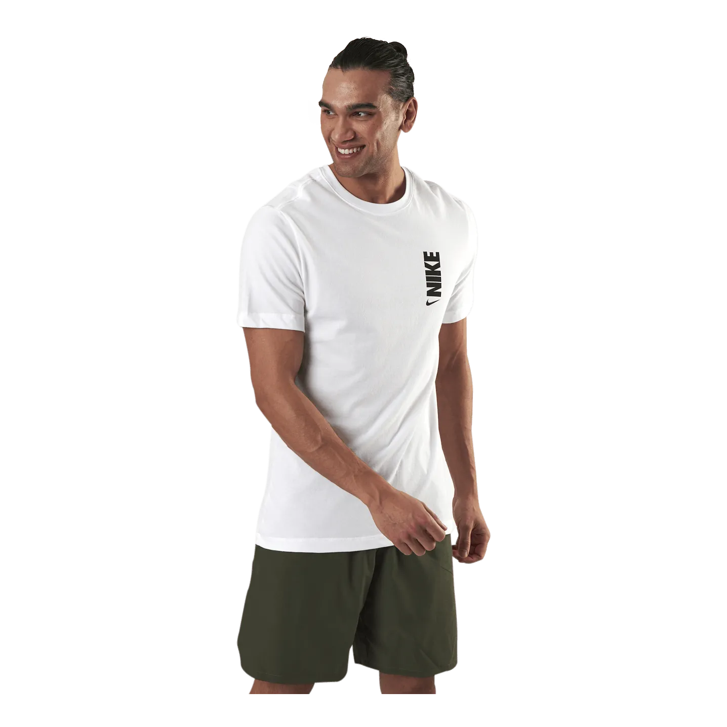 NIKE DRIFIT EXTRA BOLD SS TEE WHITE