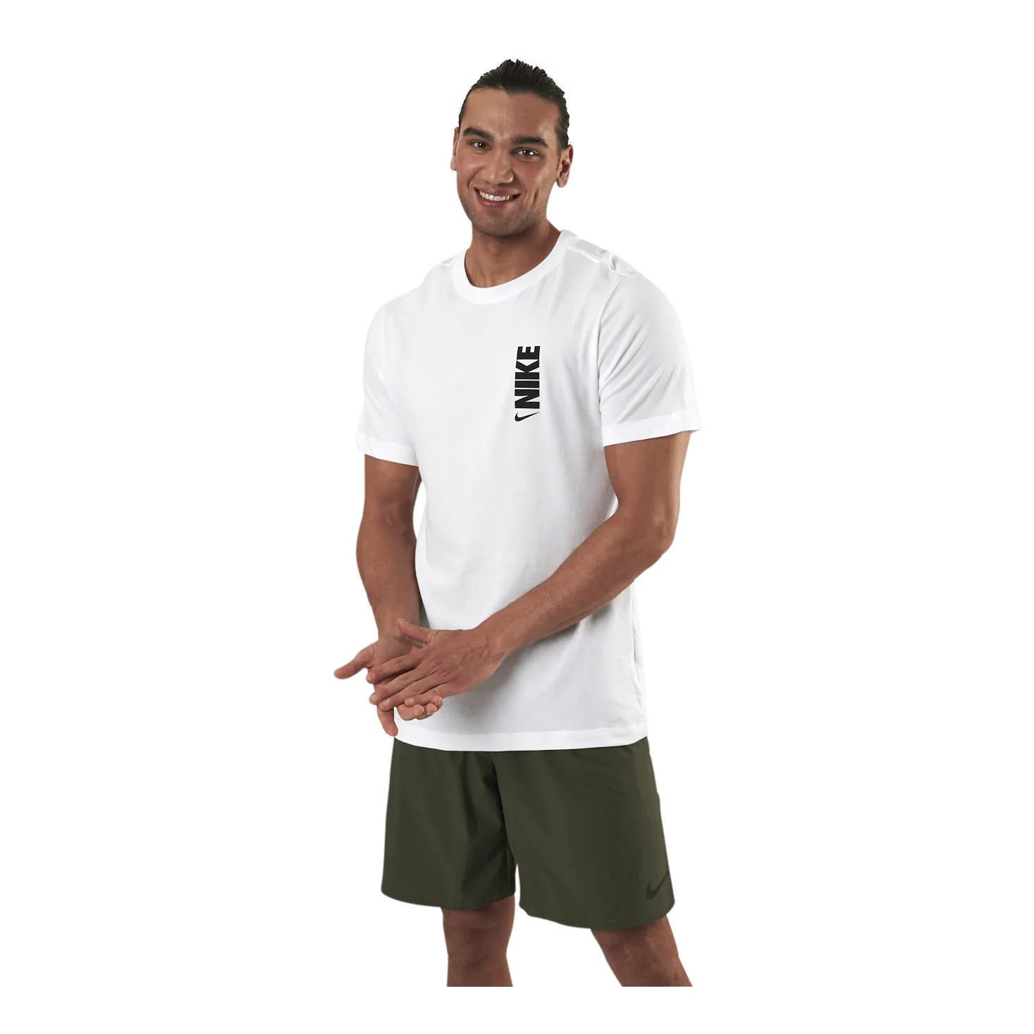 NIKE DRIFIT EXTRA BOLD SS TEE WHITE