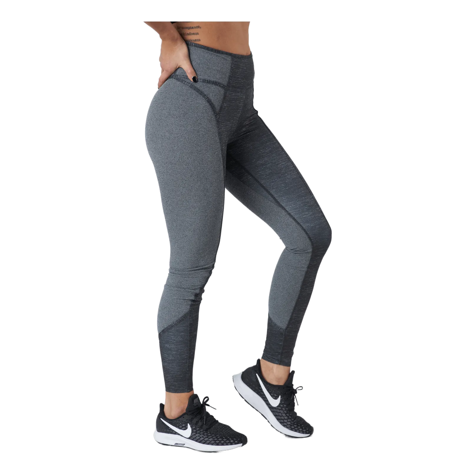 NIKE DRIFIT ONE LUXE WOMEN'S MIDR BLACK/HTR