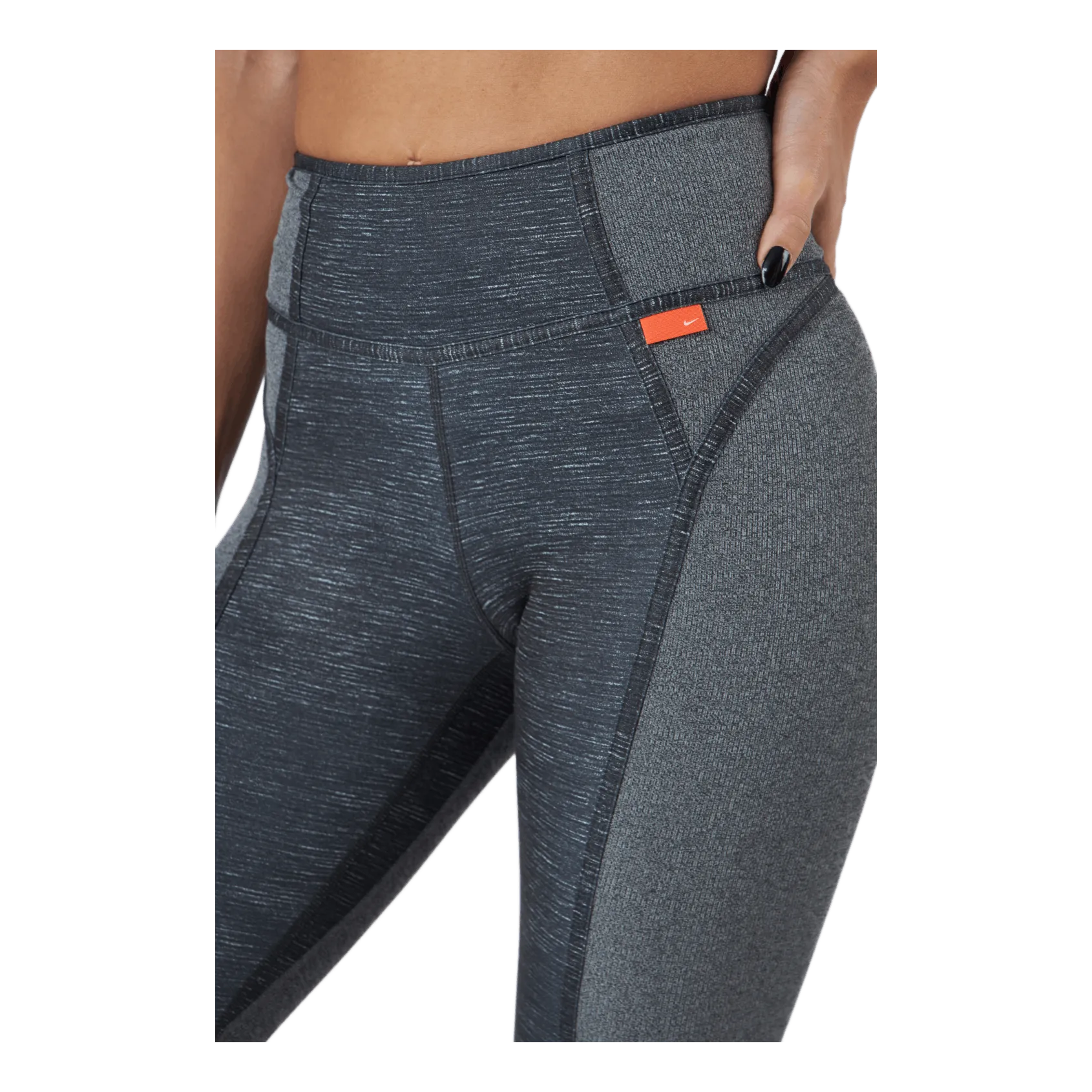 NIKE DRIFIT ONE LUXE WOMEN'S MIDR BLACK/HTR