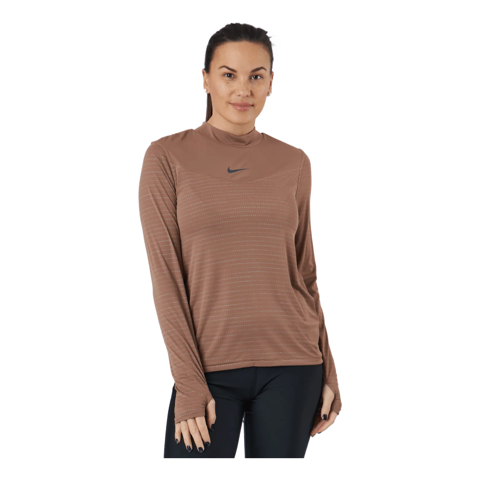 NIKE DRIFIT RUN DIVISION WOMEN'S L ARCHAEO BROWN/PINK OXFORD/REFB