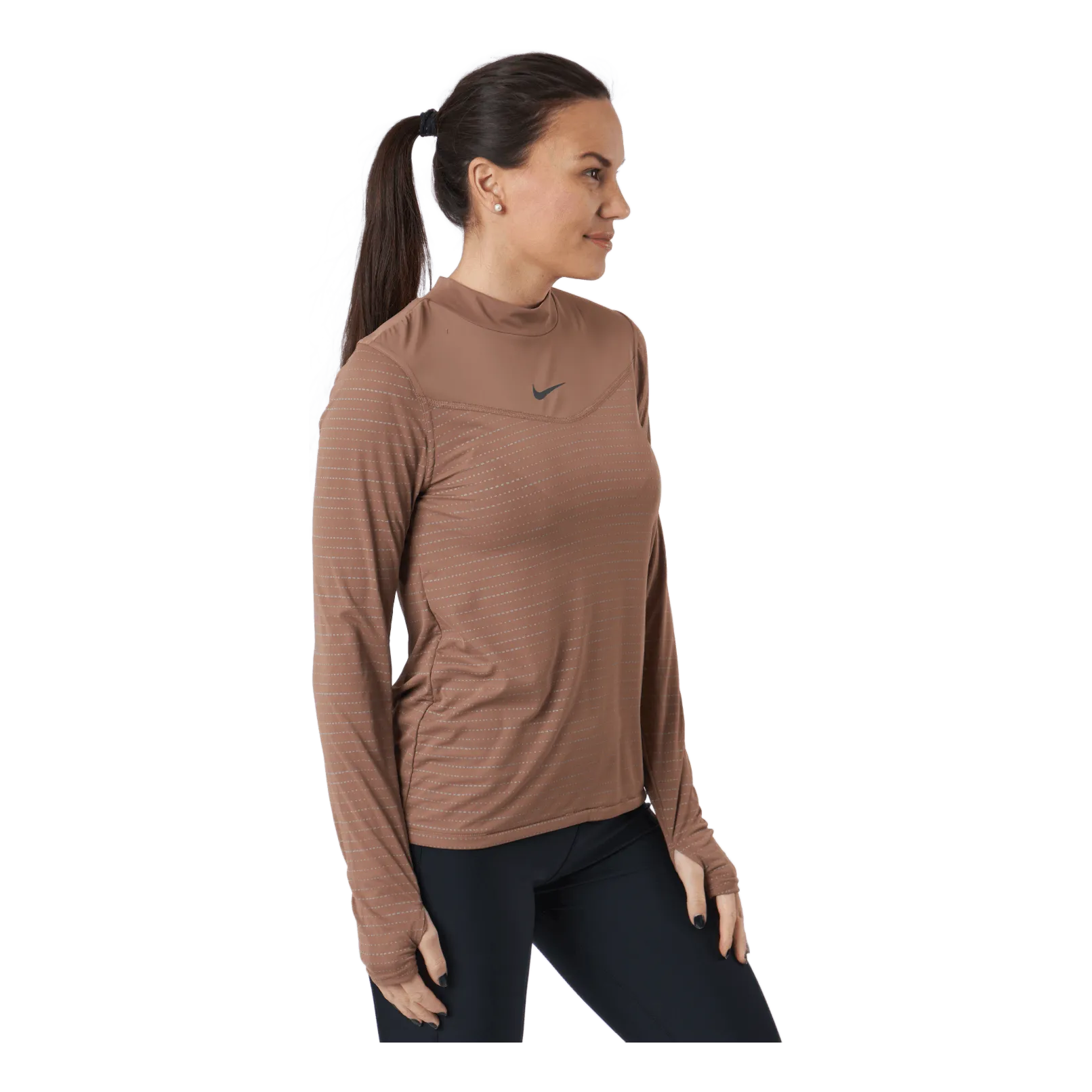 NIKE DRIFIT RUN DIVISION WOMEN'S L ARCHAEO BROWN/PINK OXFORD/REFB