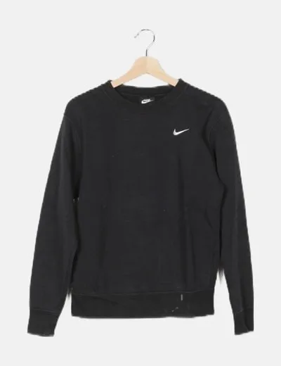 Nike Sudadera negra print deportivo
