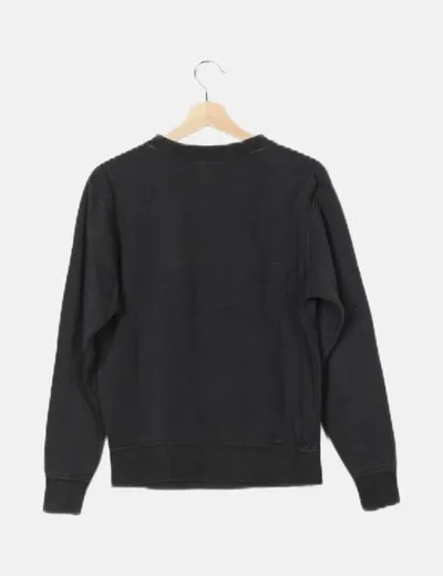 Nike Sudadera negra print deportivo