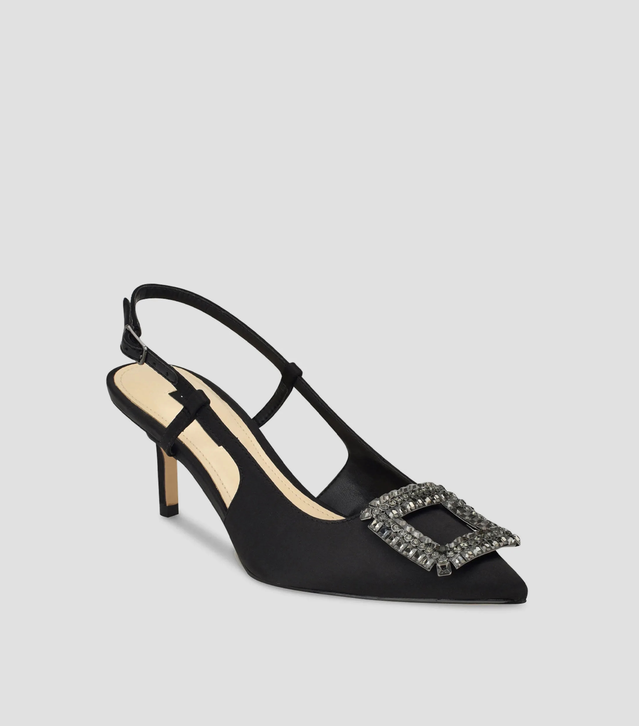 Nine West Zapatillas Slingback con tacón medio delgado Mujer