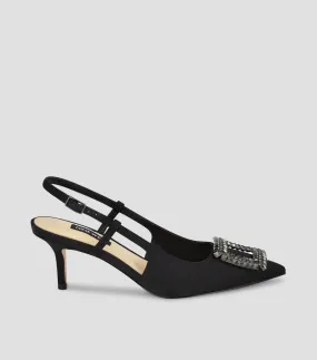 Nine West Zapatillas Slingback con tacón medio delgado Mujer