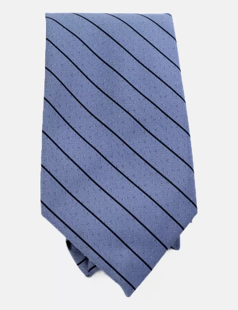 NoName Corbata azul estampado rayas