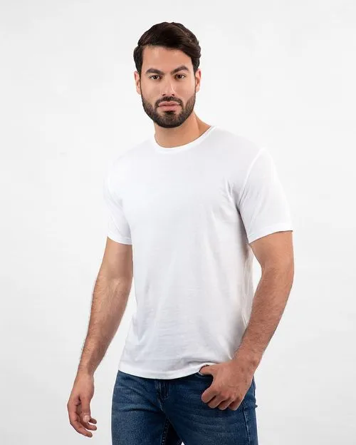 Pack de 3 polos Hombre Cuello Redondo Blanco / Gris Poly / Negro