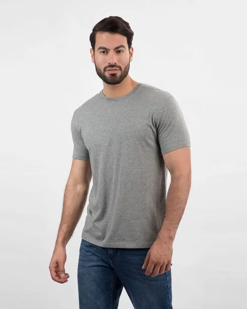 Pack de 3 polos Hombre Cuello Redondo Blanco / Gris Poly / Plomo Melange