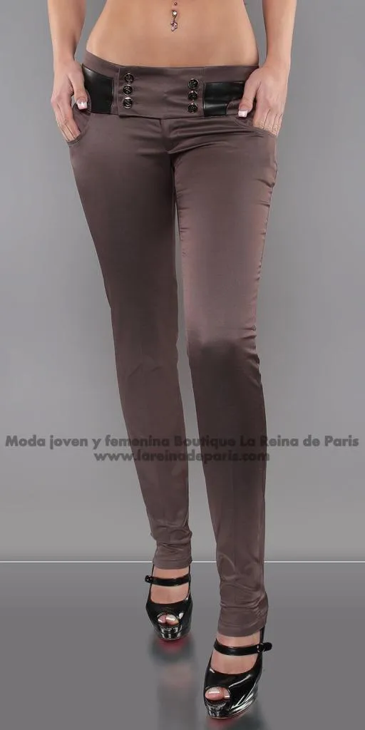 Pantalones brillantes AUM Marrón