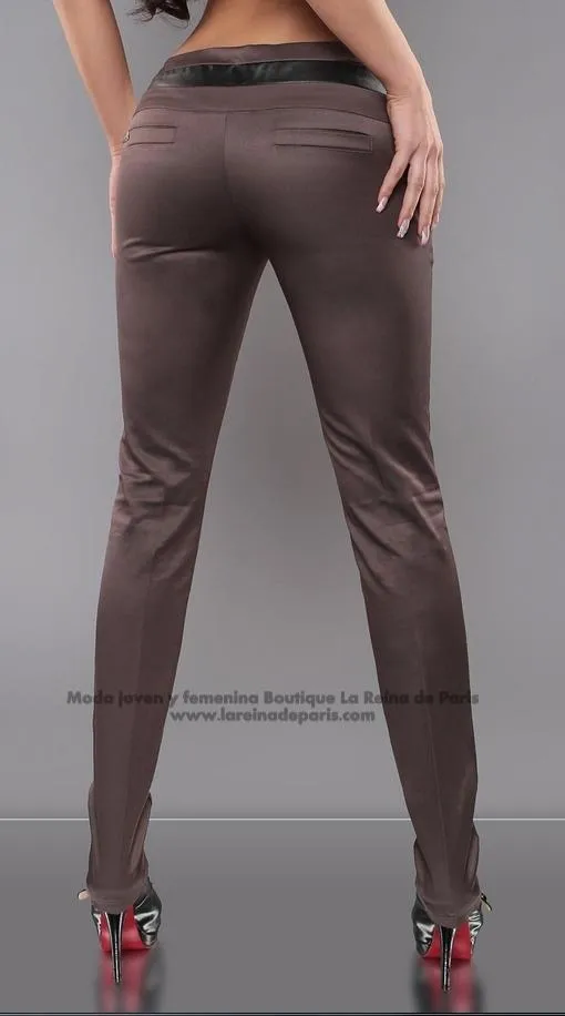 Pantalones brillantes AUM Marrón
