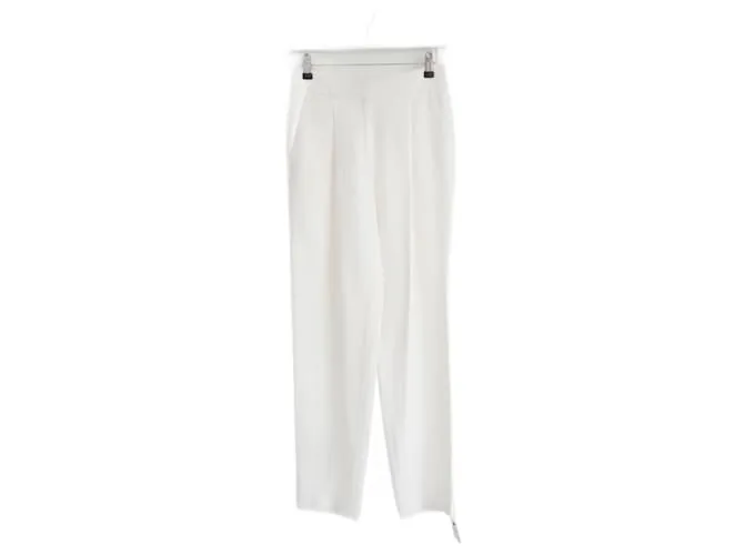 Pantalones de crepé marfil de Adam Lippes Crema 