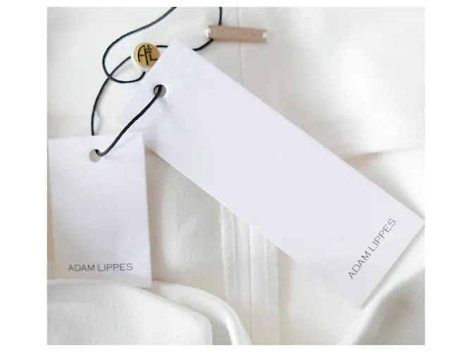 Pantalones de crepé marfil de Adam Lippes Crema 