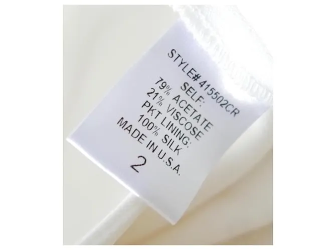 Pantalones de crepé marfil de Adam Lippes Crema 