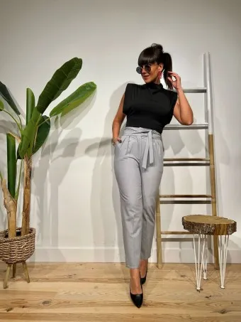 Pantalón Carrot NICONNE Gris