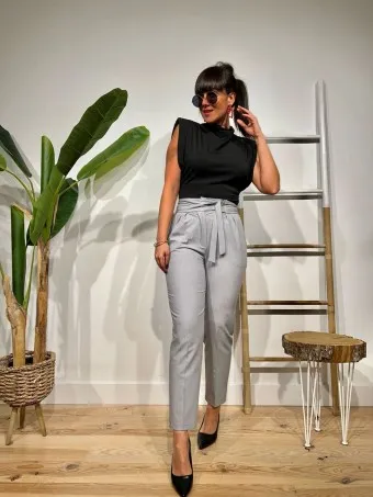 Pantalón Carrot NICONNE Gris