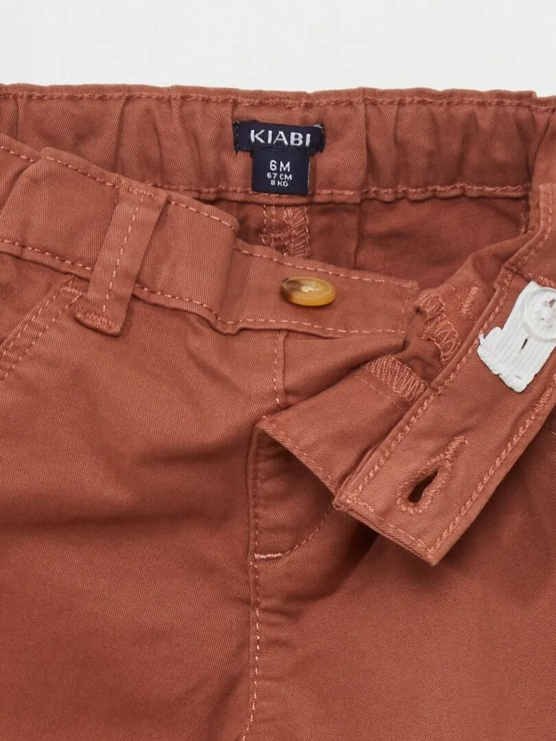 PANTALóN CHINO LISO  BEIGE CLARO