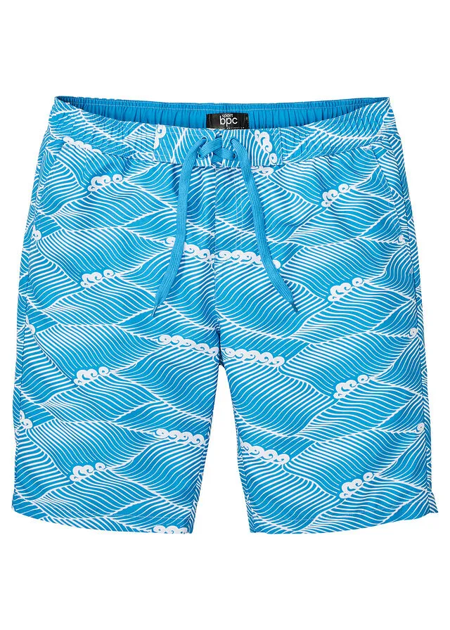 Pantalón corto Azul mediterráneo con estampado gráfico