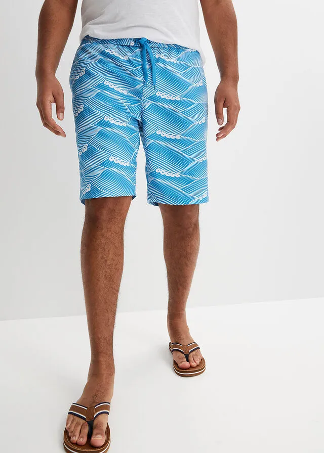 Pantalón corto Azul mediterráneo con estampado gráfico