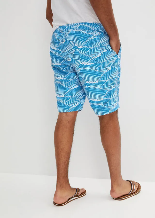 Pantalón corto Azul mediterráneo con estampado gráfico