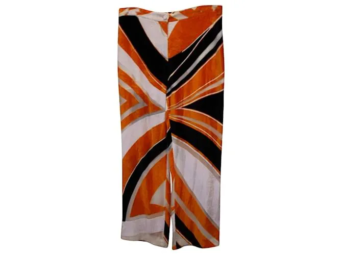 Pantalón de punto Emilio Pucci en viscosa naranja 