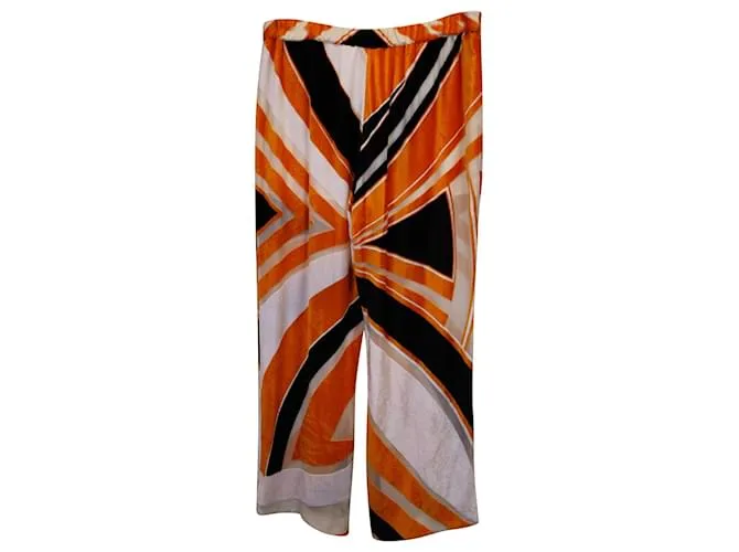 Pantalón de punto Emilio Pucci en viscosa naranja 