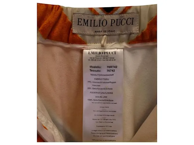 Pantalón de punto Emilio Pucci en viscosa naranja 
