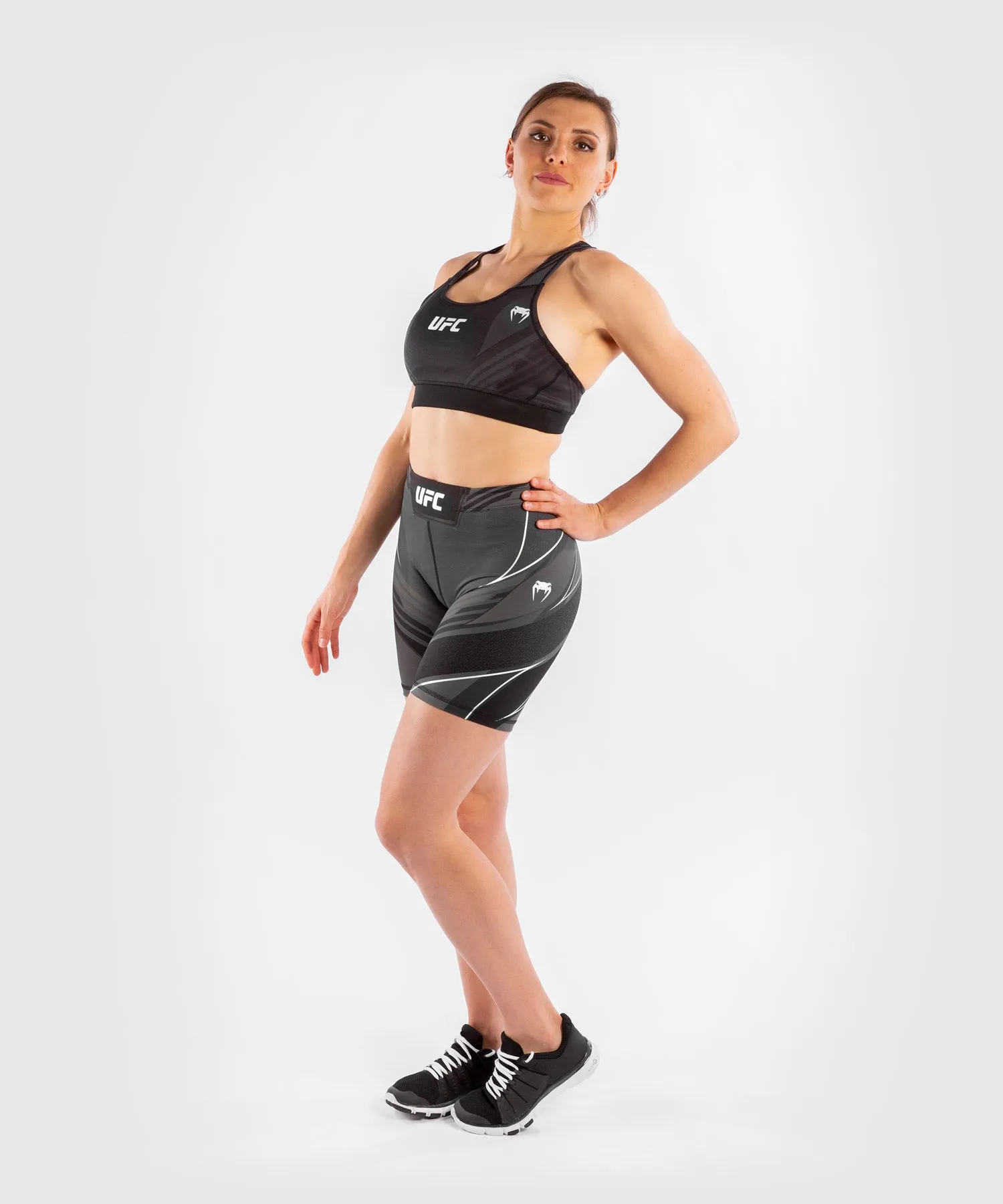 PANTALóN DE VALE TUDO PARA MUJER UFC VENUM AUTHENTIC FIGHT NIGHT – MODELO LARGO  NEGRO