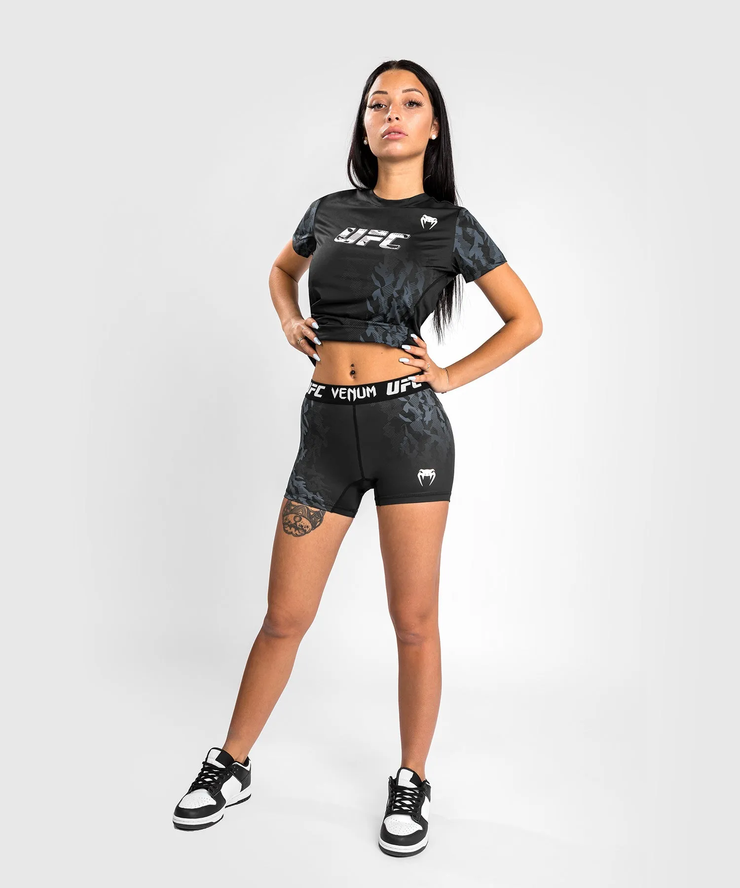 PANTALóN DE VALE TUDO PARA MUJER UFC VENUM AUTHENTIC FIGHT WEEK PERFORMANCE  NEGRO