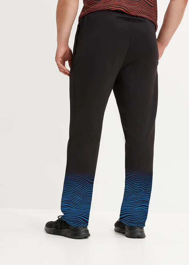 PANTALóN DEPORTIVO NEGROAZUR CON ESTAMPADO GRáFICO