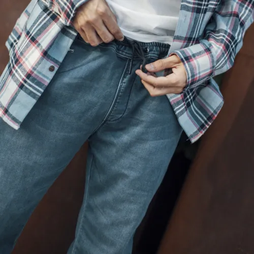 PANTALóN HYDROPONIC JOGGER TEJIDO ELáSTICO LARGO HOMBRE FRONTIER SWEAT DIM REF. REF. P340101 COLOR TEJANO
