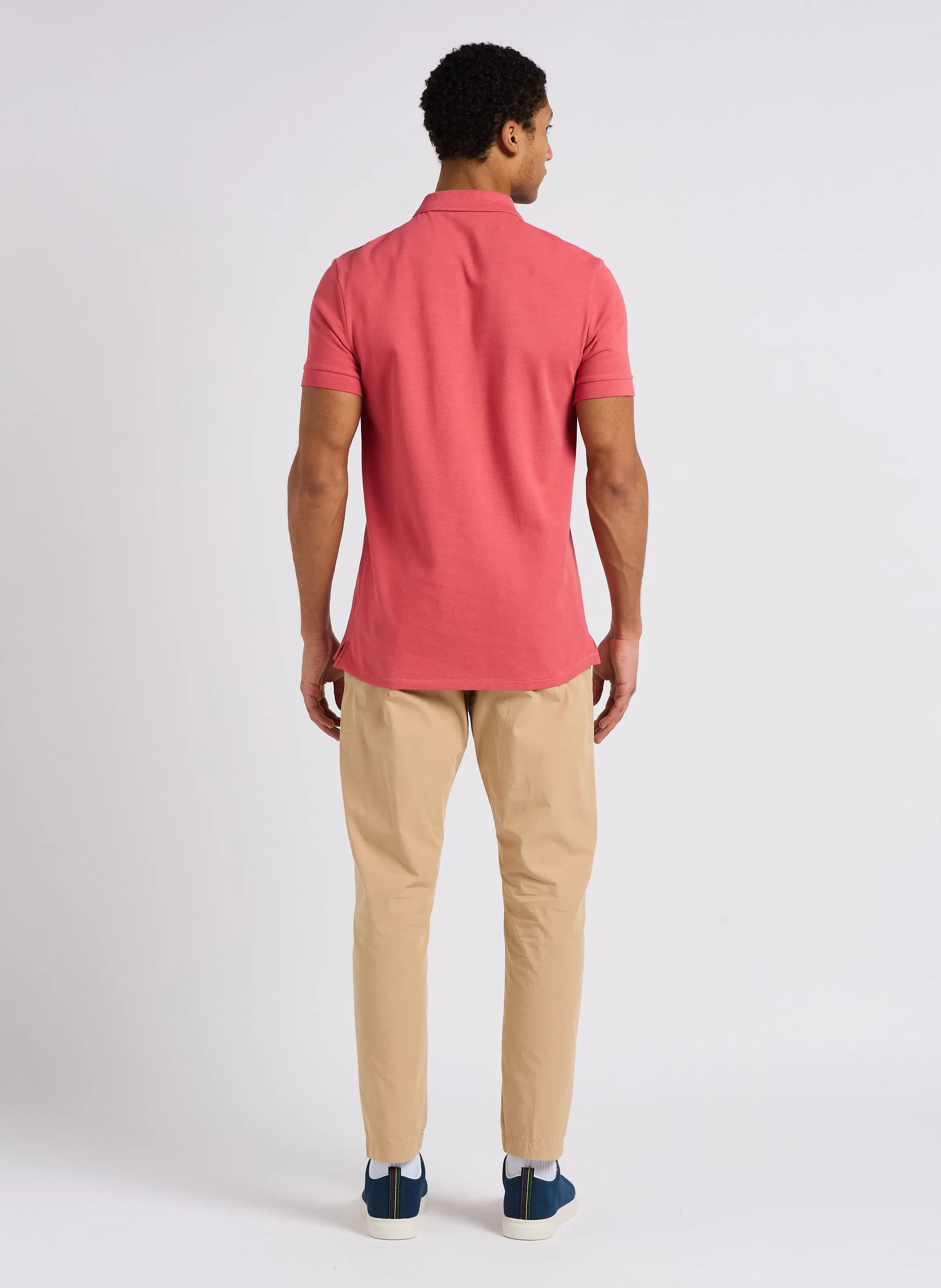 Pantalón recto de algodón orgánico en marron