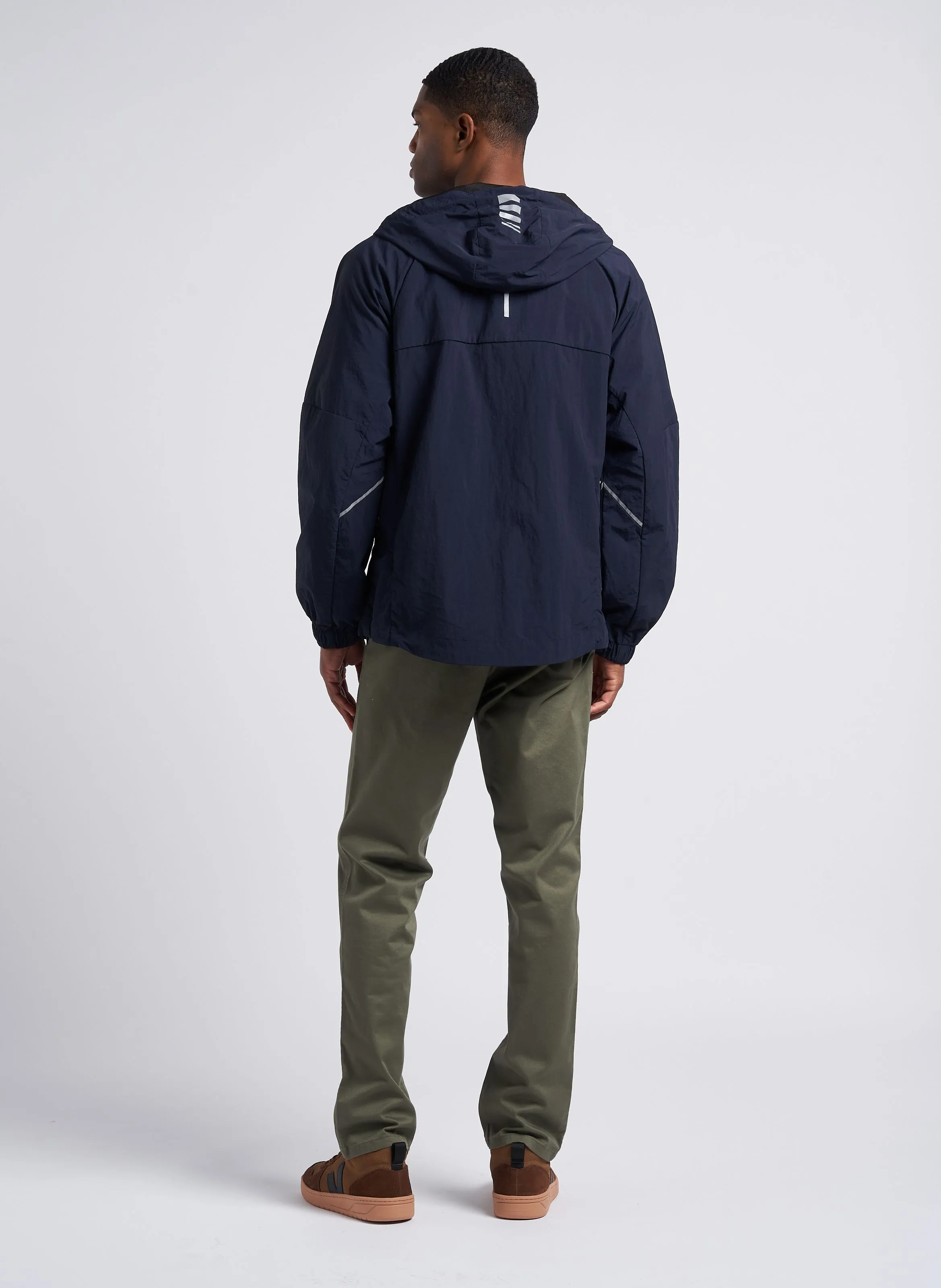 Pantalón slim de mezcla de algodón en caqui