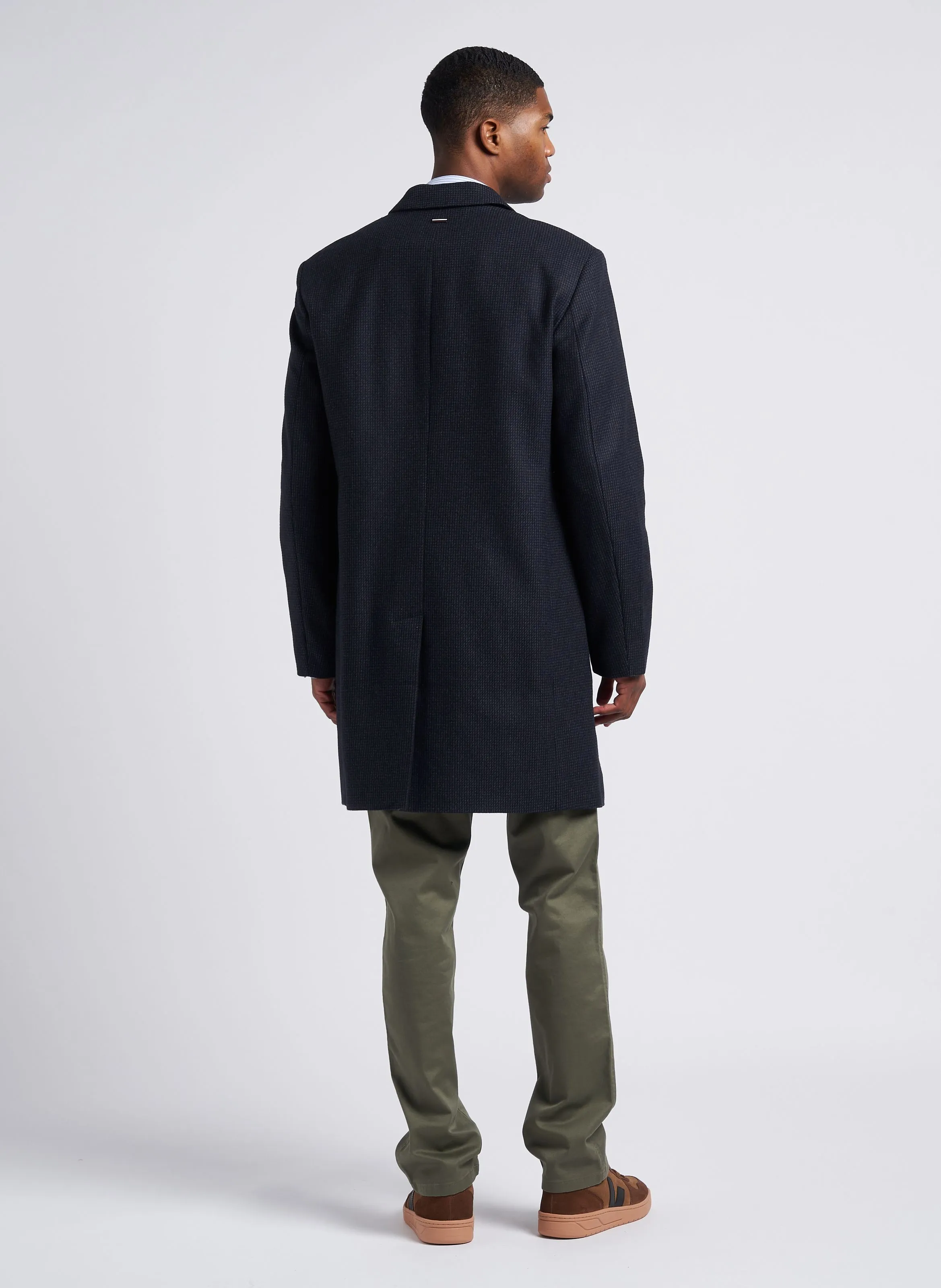 Pantalón slim de mezcla de algodón en caqui