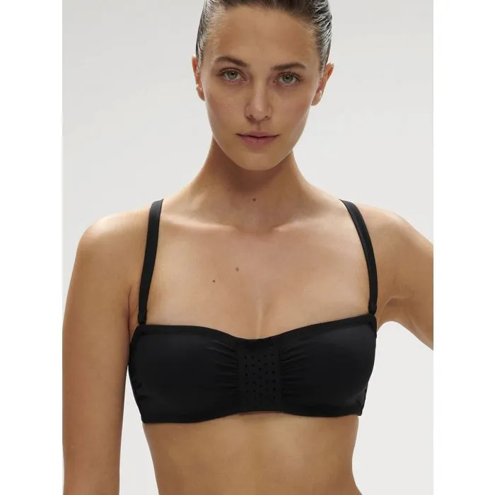 Parte de arriba Bikini Simone Perele Hoya Bandeau con aros 1EAB31 Negro