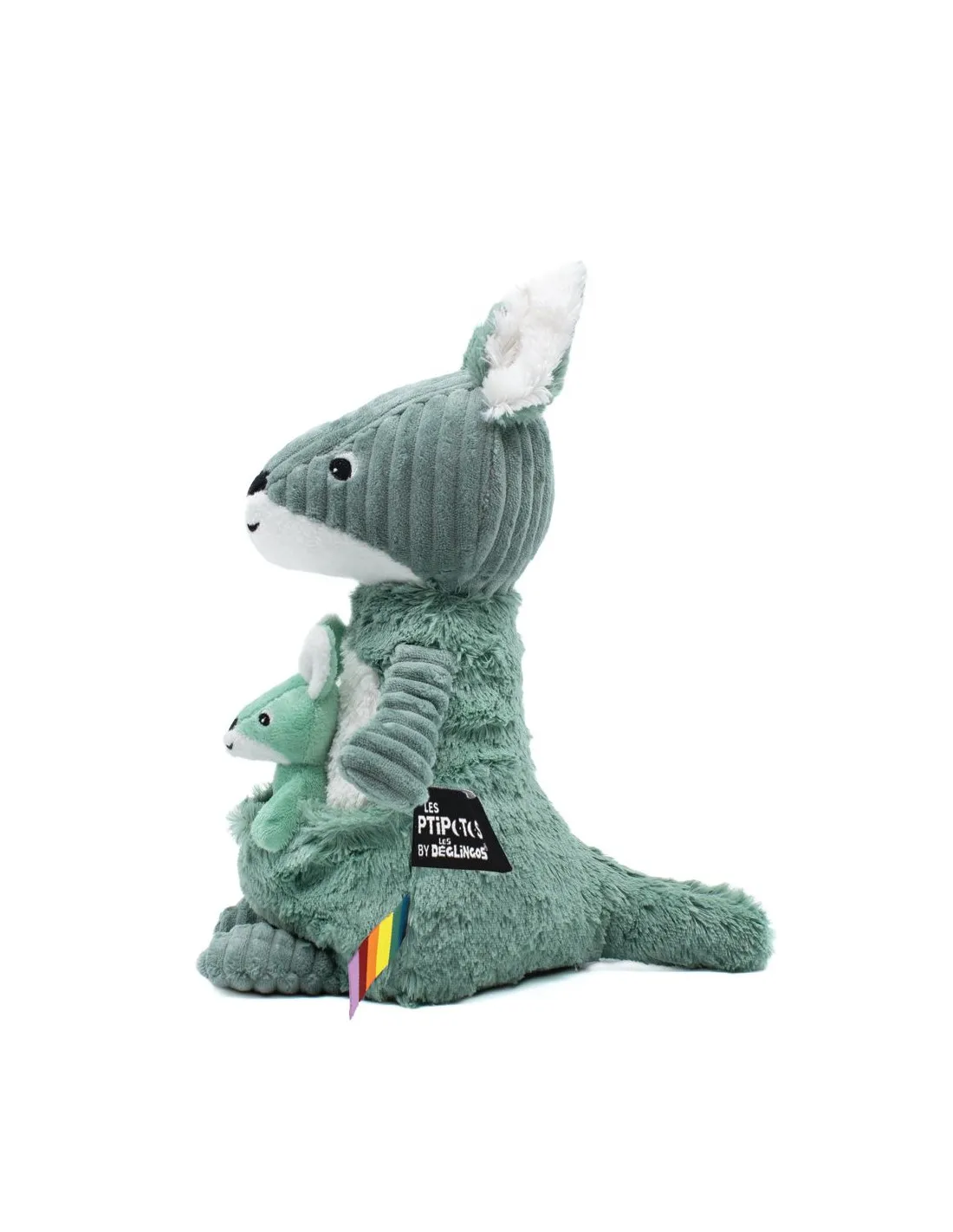 Peluche ptipotos canguro verde Déglingos
