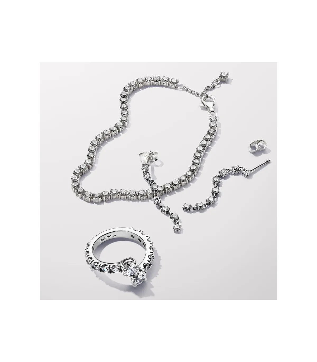 PENDIENTES PANDORA COLGANTES CON OCHO PIEDRAS BRILLANTES  293159C01