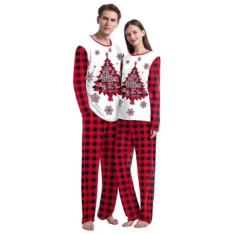 Pijama de Navidad Para La Familia Pijamas De Navidad Conjuntos A Juego Pijama Para Parejas Hombres