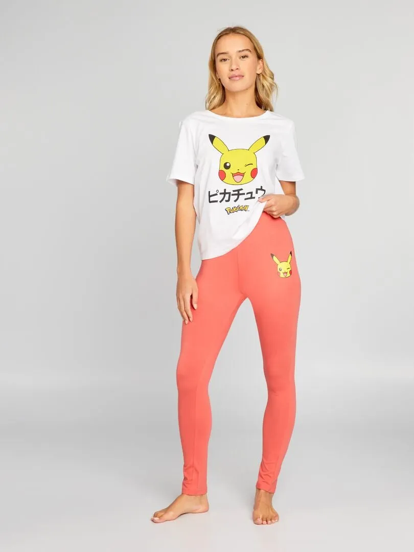 PIJAMA LARGO ESTAMPADO 'POKéMON'  2 PIEZAS  ROSA