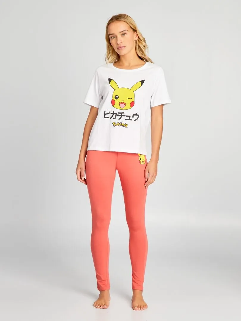 PIJAMA LARGO ESTAMPADO 'POKéMON'  2 PIEZAS  ROSA