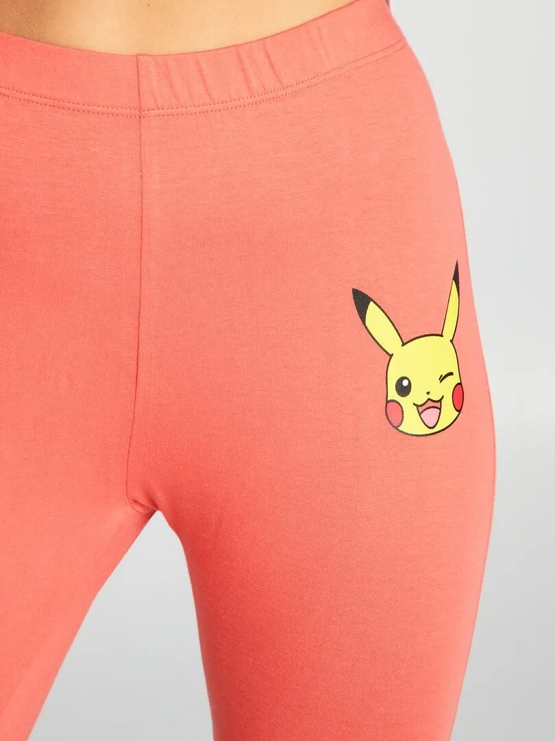 PIJAMA LARGO ESTAMPADO 'POKéMON'  2 PIEZAS  ROSA