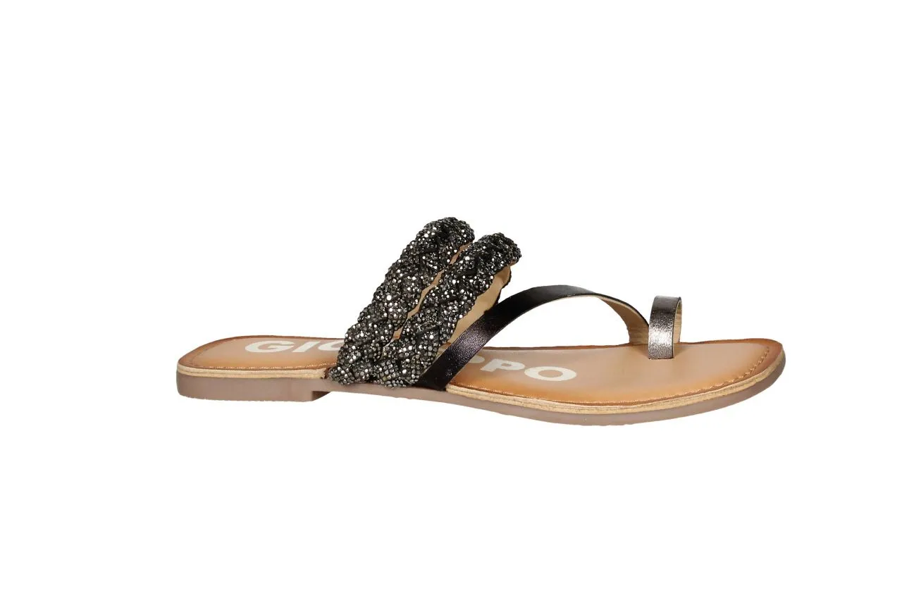 Pinky Dedo Piel Negro Tiras Trenzadas Brillantes
