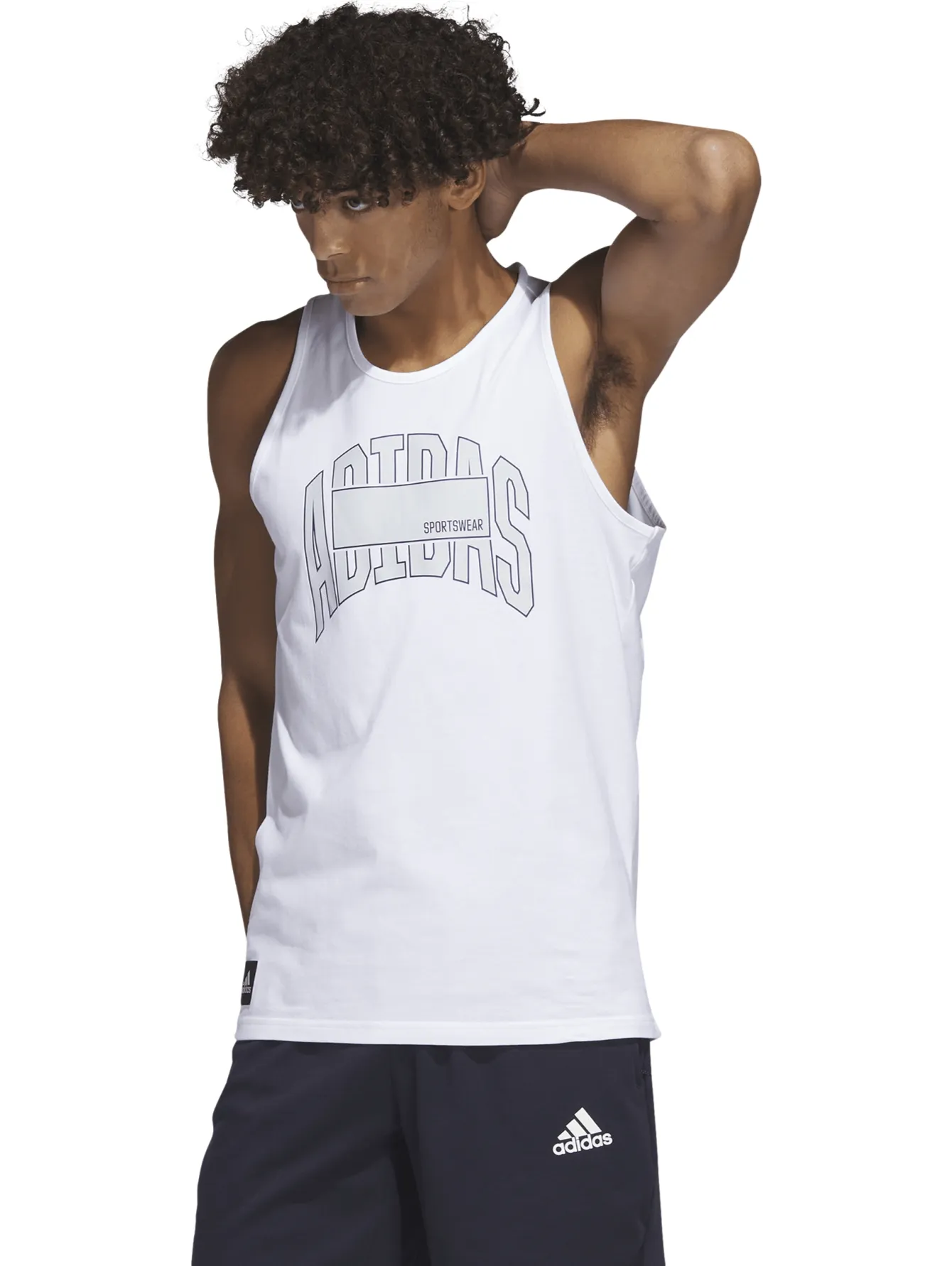 Playera Adidas Sportswear Blanco Para Hombre