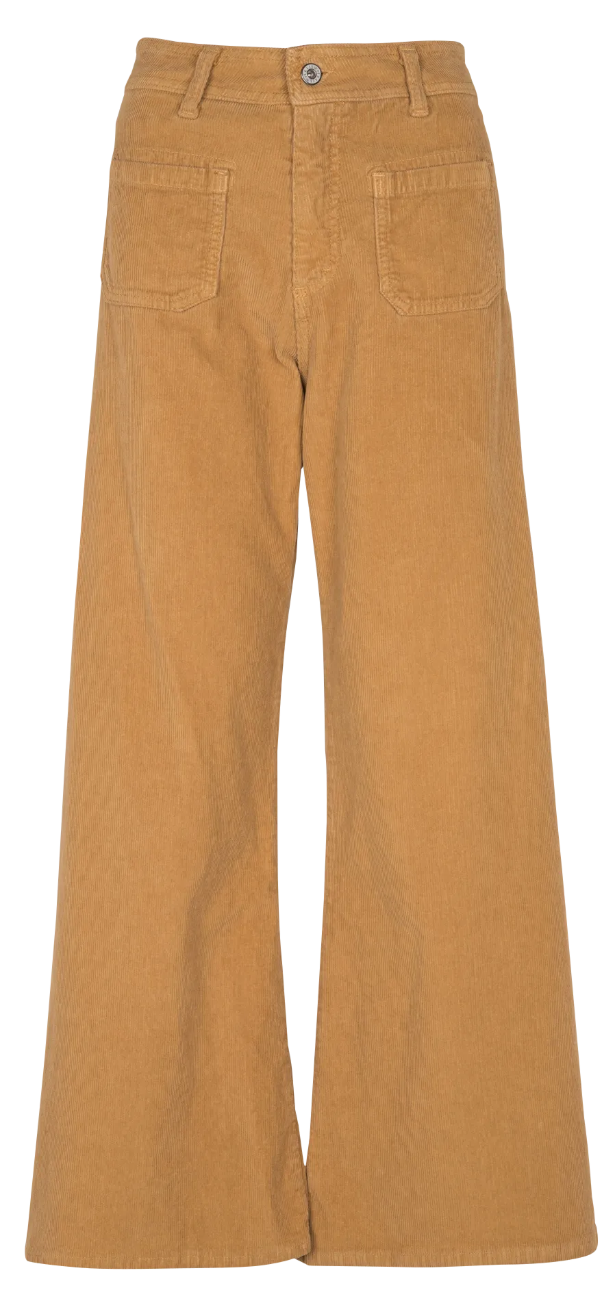 PLEASE Pantalón flare de mezcla de algodón en marron
