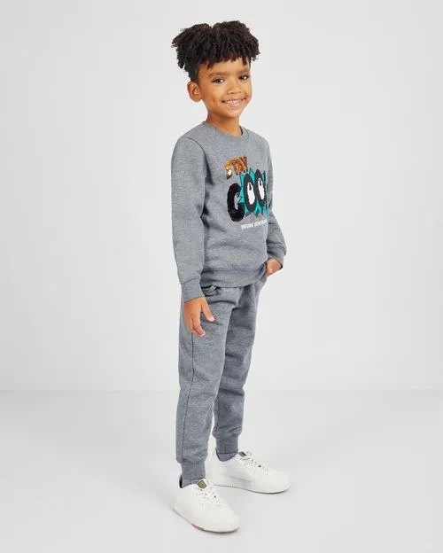 Polera Niño Lucio Gris Fit Poly