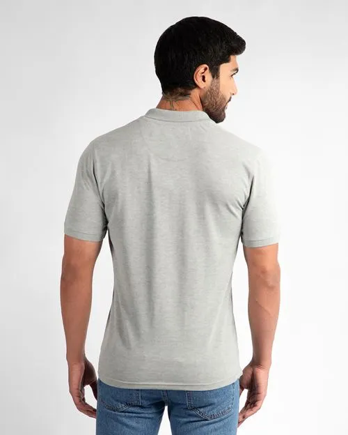 Polo Cuello Camisa Hombre Renato Gris Poly