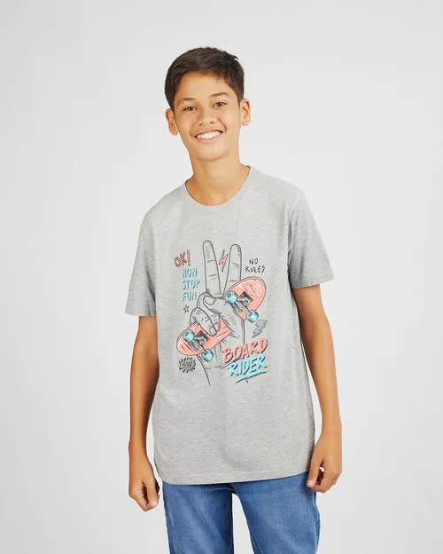 Polo Jovencito Ramiro Grey Fit Poly Htr
